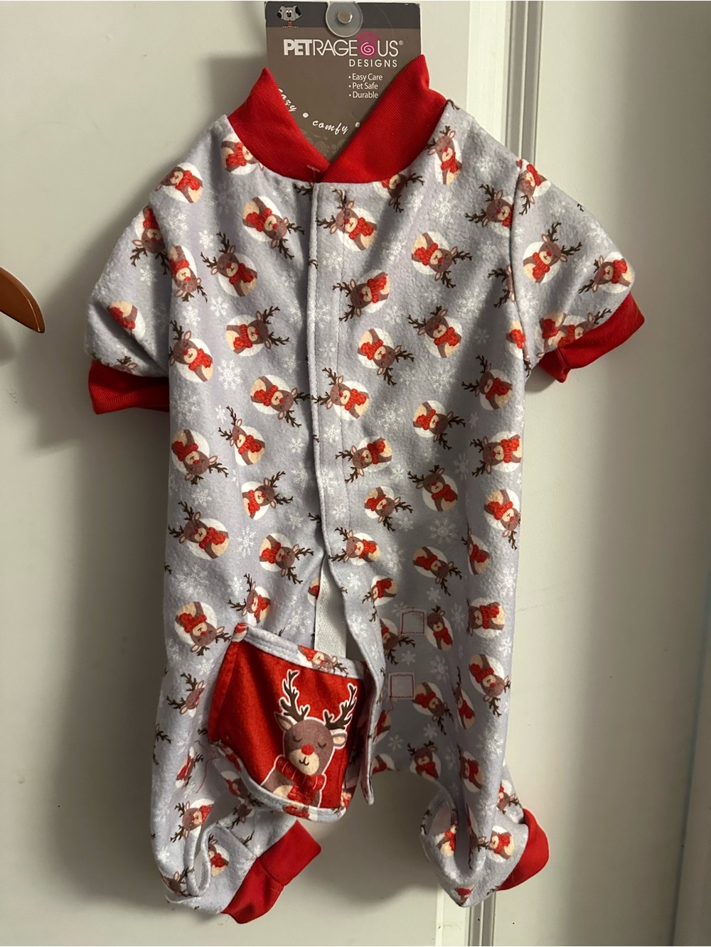 Dog Red Reindeer Holiday Pajamas